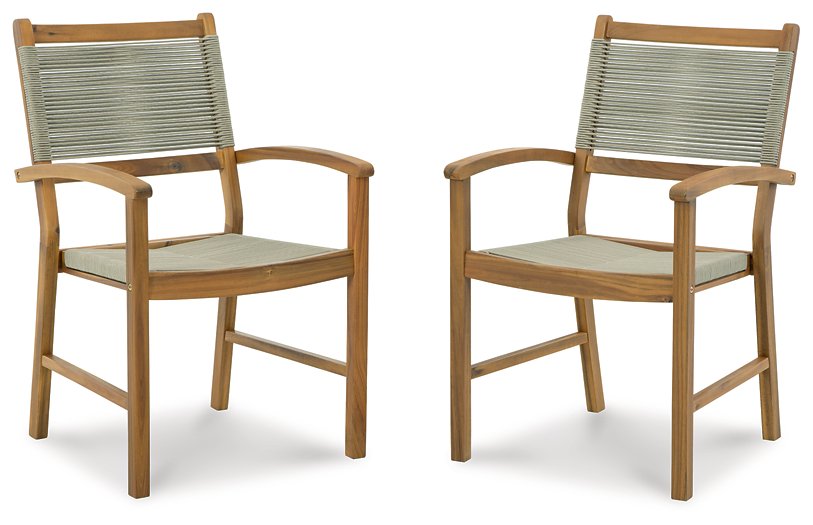 Janiyah Outdoor Dining Arm Chair (Set of 2) - Affordable Home Luxury