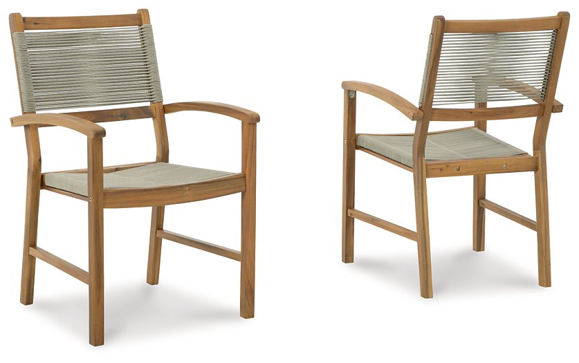 Janiyah Outdoor Dining Arm Chair (Set of 2) - Affordable Home Luxury