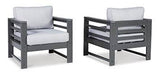 Amora Outdoor Lounge Chair with Cushion (Set of 2) - Affordable Home Luxury