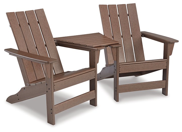 Emmeline Outdoor Adirondack Chairs with Tete-A-Tete Connector - Affordable Home Luxury