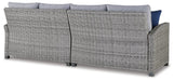 Naples Beach Outdoor Right and Left-arm Facing Loveseat with Cushion (Set of 2) - Affordable Home Luxury