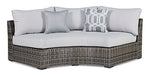 Harbor Court Curved Loveseat with Cushion - Affordable Home Luxury