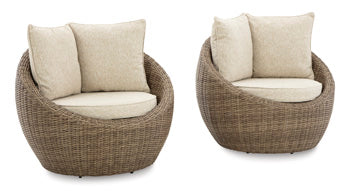 Danson Swivel Lounge with Cushion (Set of 2) - Affordable Home Luxury