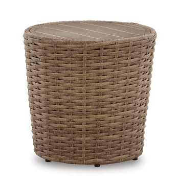 Sandy Bloom Outdoor End Table - Affordable Home Luxury