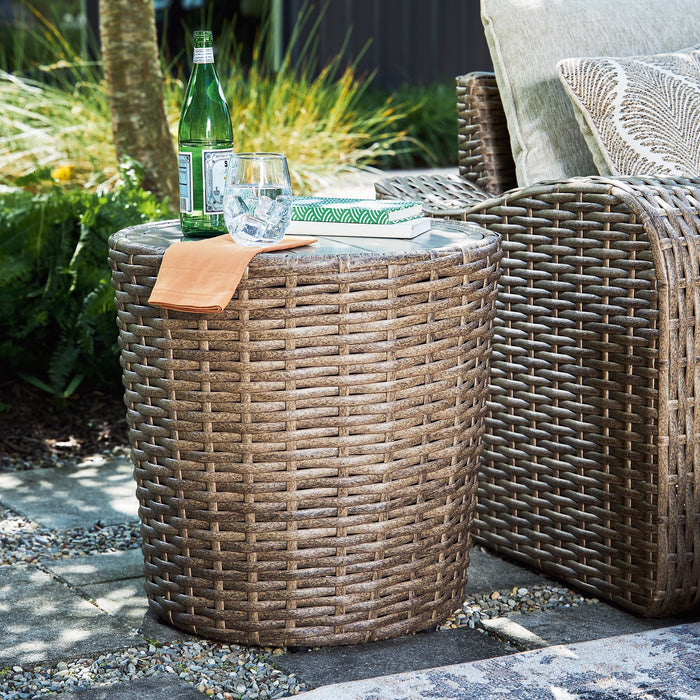 Sandy Bloom Outdoor End Table - Affordable Home Luxury