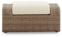 Sandy Bloom Outdoor Ottoman with Cushion - Affordable Home Luxury