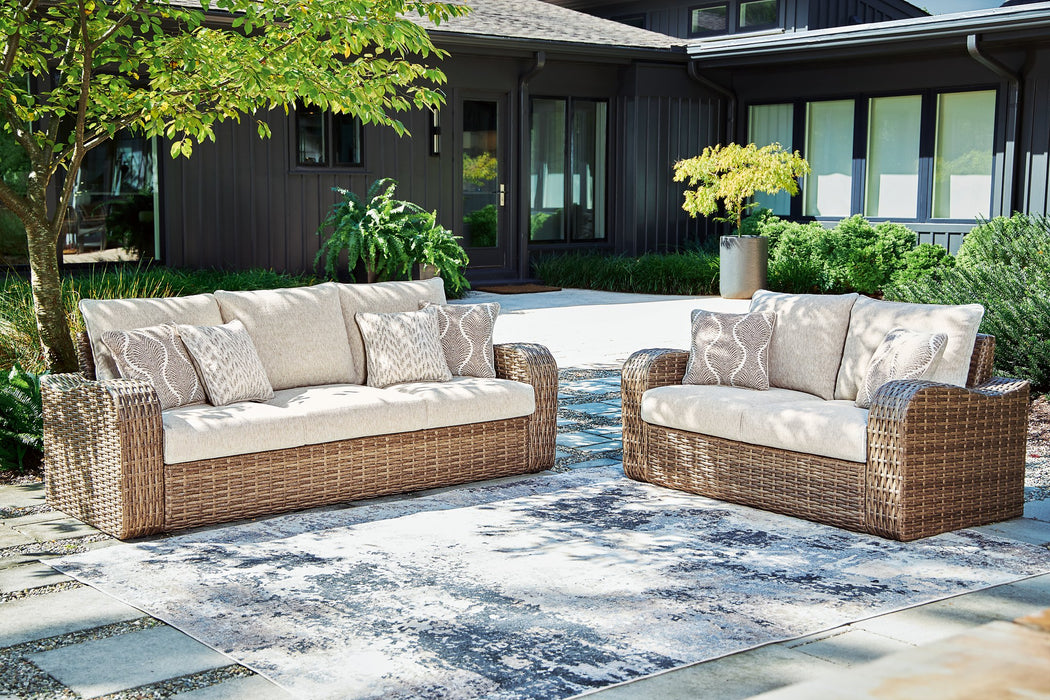 Sandy Bloom Outdoor Living Room Set - Affordable Home Luxury