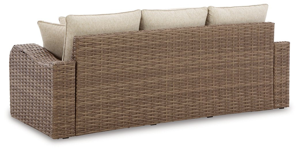 Sandy Bloom Outdoor Sofa with Cushion - Affordable Home Luxury