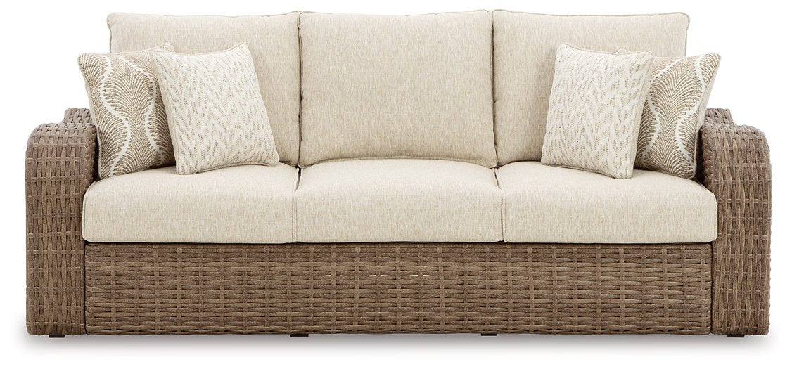 Sandy Bloom Outdoor Sofa with Cushion - Affordable Home Luxury