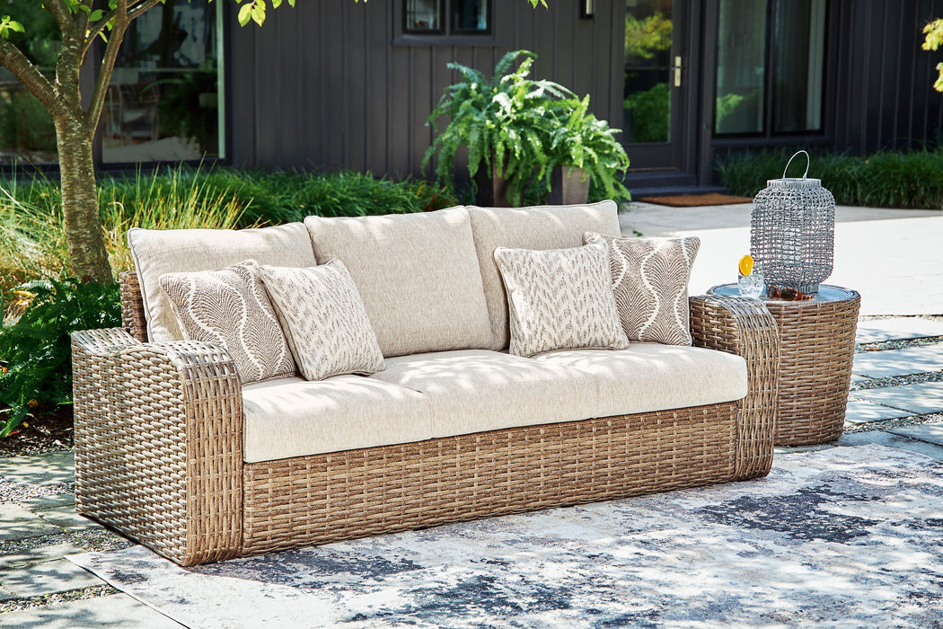 Sandy Bloom Outdoor Sofa with Cushion - Affordable Home Luxury