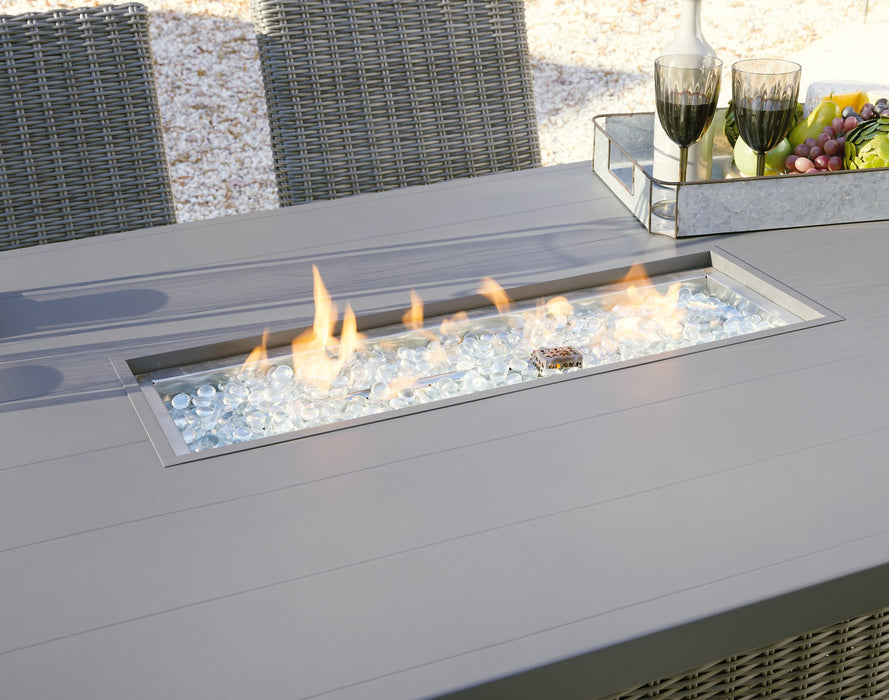 Palazzo Outdoor Bar Table with Fire Pit - Affordable Home Luxury