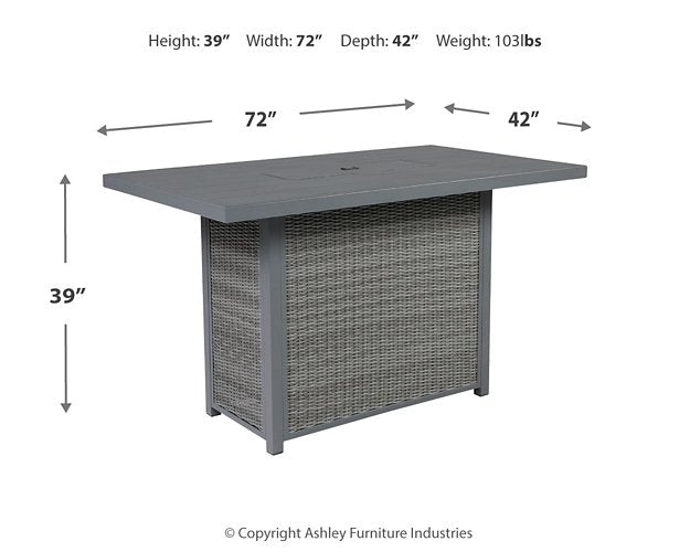 Palazzo Outdoor Counter Height Dining Table with 4 Barstools - Affordable Home Luxury