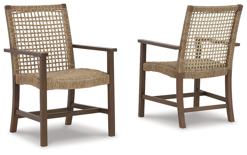 Germalia Outdoor Dining Arm Chair (Set of 2) - Affordable Home Luxury