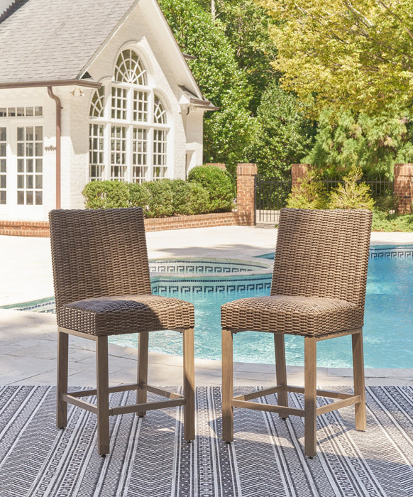 Walton Bridge Outdoor Bar Stool (Set of 2) - Affordable Home Luxury