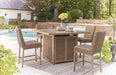 Walton Bridge Outdoor Bar Table with Fire Pit - Affordable Home Luxury