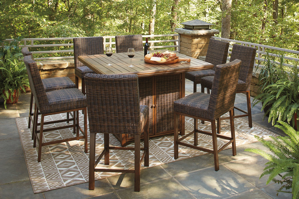 Paradise Trail Bar Table with Fire Pit - Affordable Home Luxury