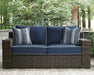 Grasson Lane Grasson Lane Nuvella Loveseat with Fire Pit Table - Affordable Home Luxury