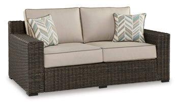 Coastline Bay Outdoor Loveseat with Cushion - Affordable Home Luxury