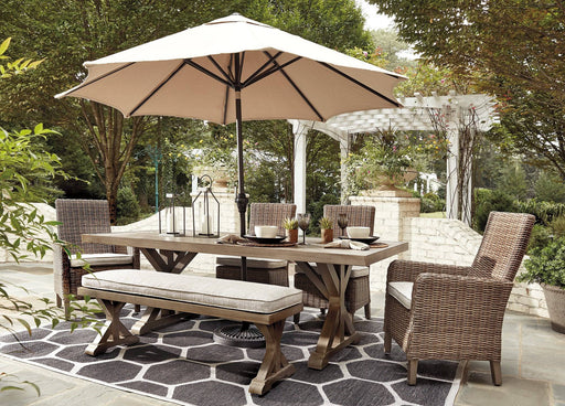 Beachcroft Dining Table with Umbrella Option - Affordable Home Luxury