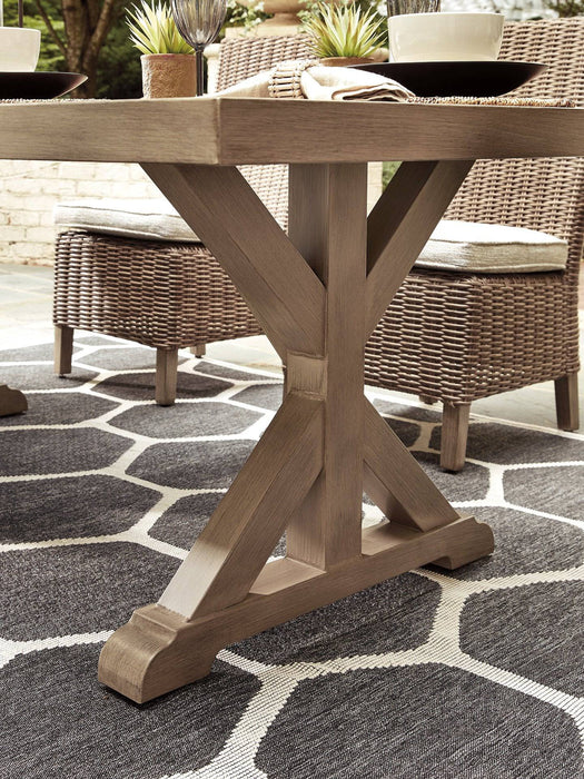 Beachcroft Dining Table with Umbrella Option - Affordable Home Luxury