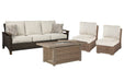 Beachcroft Outdoor Sofa, Lounge Chairs and Fire Pit - Affordable Home Luxury