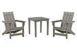 Visola Outdoor Adirondack Chair Set with End Table - Affordable Home Luxury