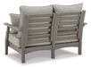 Visola Outdoor Loveseat and Coffee Table - Affordable Home Luxury