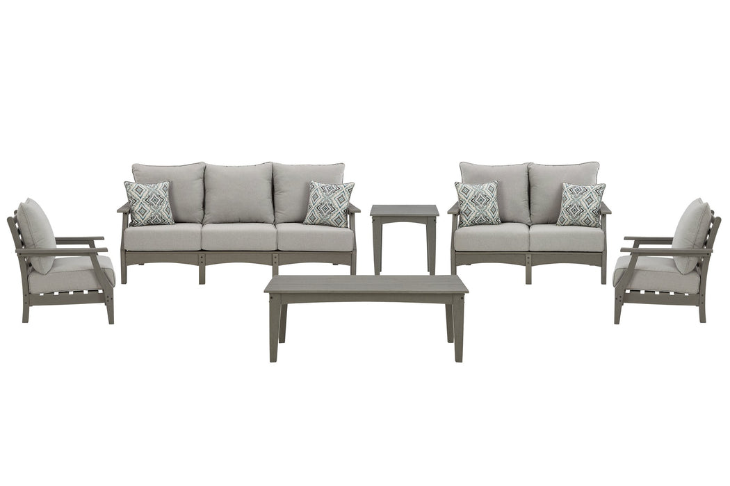 Visola Outdoor Sofa and Loveseat Set - Affordable Home Luxury