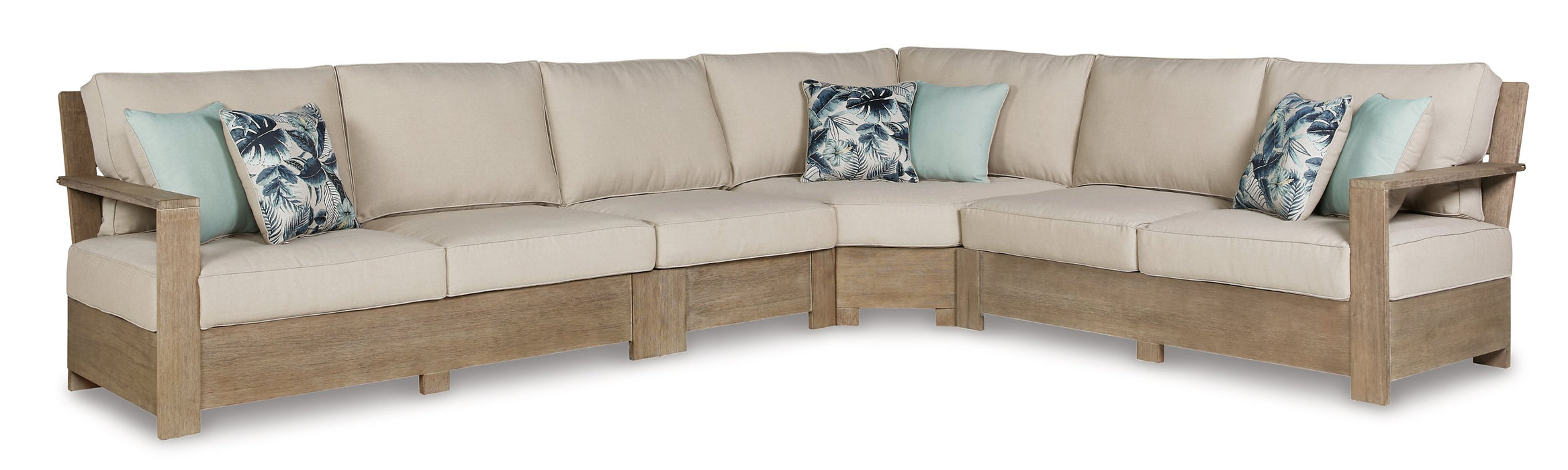 Silo Point Outdoor Sectional Set with Coffee and End Table - Affordable Home Luxury