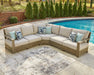 Silo Point Outdoor Sectional Set with Coffee and End Table - Affordable Home Luxury