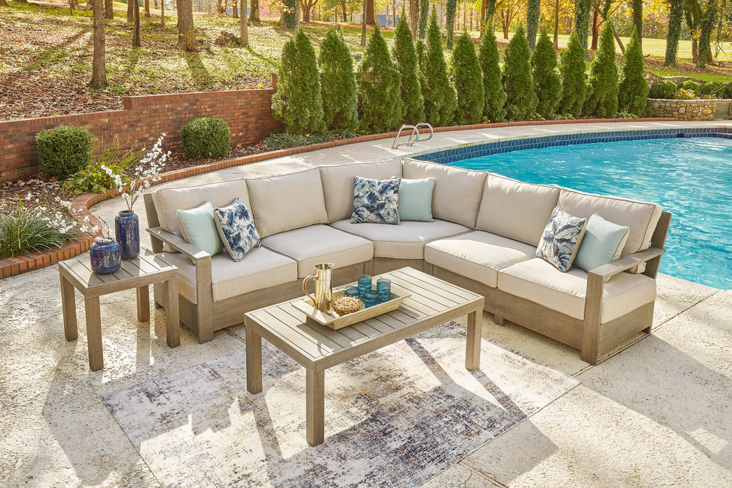 Silo Point Outdoor Sectional Set with Coffee and End Table - Affordable Home Luxury