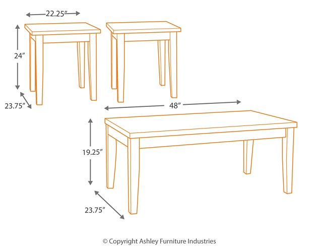 Maysville Table (Set of 3) - Affordable Home Luxury