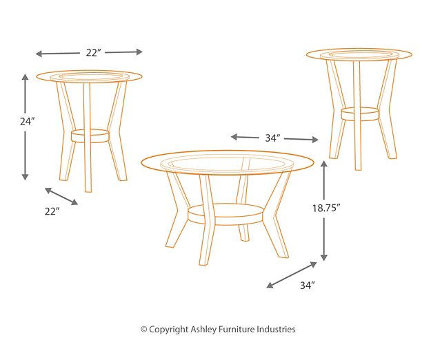 Fantell Table (Set of 3) - Affordable Home Luxury