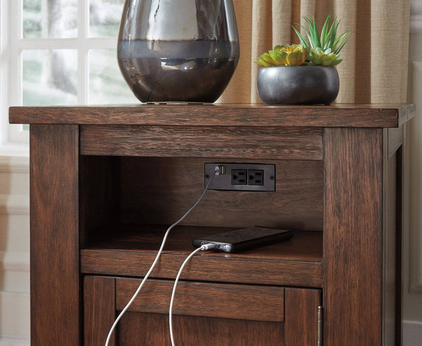 Budmore End Table with USB Ports & Outlets - Affordable Home Luxury