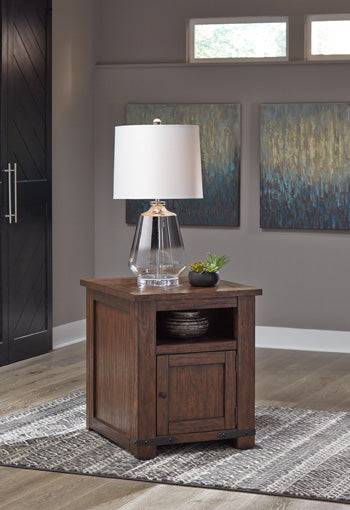 Budmore End Table with USB Ports & Outlets - Affordable Home Luxury