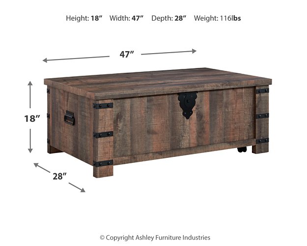 Hollum Lift-Top Coffee Table - Affordable Home Luxury