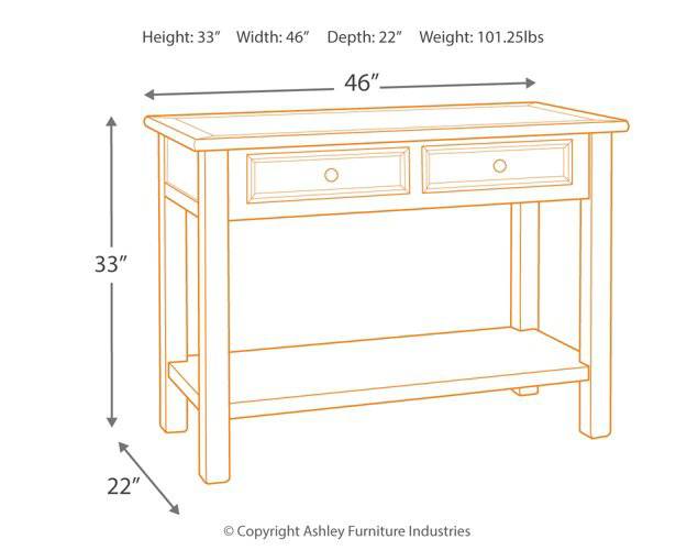 Bolanburg Sofa/Console Table - Affordable Home Luxury