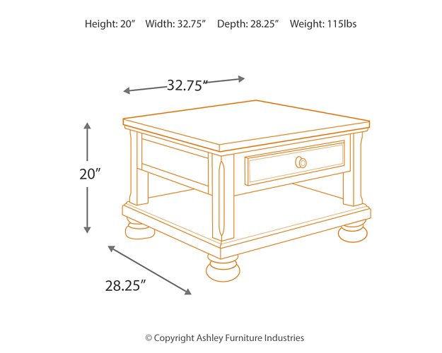 Porter Coffee Table with Lift Top - Affordable Home Luxury