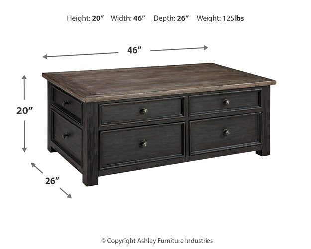 Tyler Creek Coffee Table with Lift Top - Affordable Home Luxury