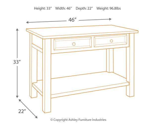 Tyler Creek Sofa/Console Table - Affordable Home Luxury