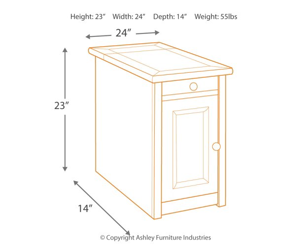 Tyler Creek Chairside End Table with USB Ports & Outlets - Affordable Home Luxury