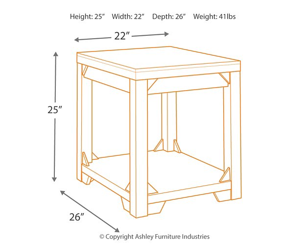 Fregine End Table - Affordable Home Luxury