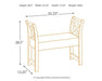 Abbonto Accent Bench - Affordable Home Luxury