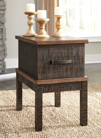 Stanah Chairside End Table with USB Ports & Outlets - Affordable Home Luxury