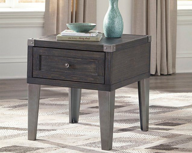 Todoe End Table with USB Ports & Outlets - Affordable Home Luxury