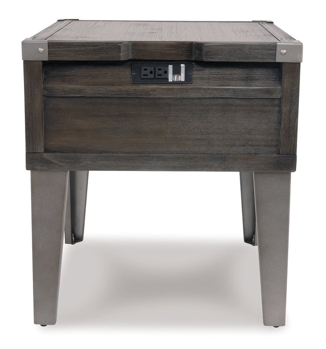 Todoe End Table with USB Ports & Outlets - Affordable Home Luxury