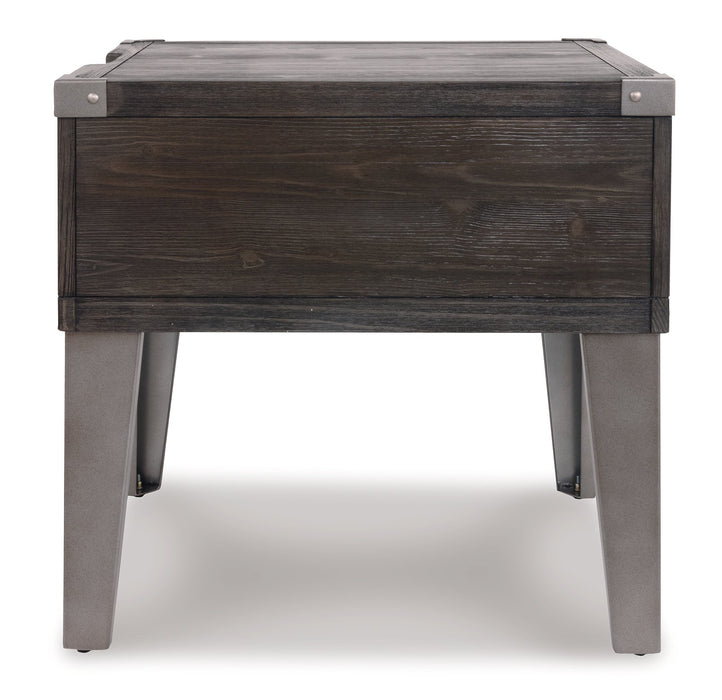 Todoe End Table with USB Ports & Outlets - Affordable Home Luxury