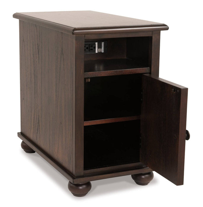 Barilanni Chairside End Table with USB Ports & Outlets - Affordable Home Luxury