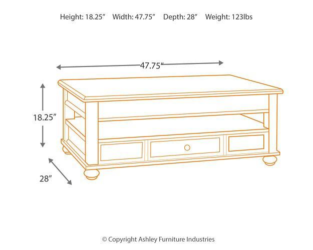 Barilanni Coffee Table with Lift Top - Affordable Home Luxury