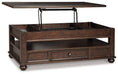 Barilanni Coffee Table with Lift Top - Affordable Home Luxury